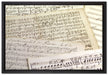 Stilvolle alte Notenblätter auf Leinwandbild gerahmt Größe 60x40