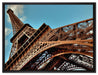 Gigantischer Eifelturm Paris auf Leinwandbild gerahmt Größe 80x60