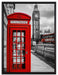 Telefonzelle London auf Leinwandbild gerahmt Größe 80x60