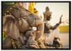 Elefantengottheit in Thailand auf Leinwandbild gerahmt Größe 100x70