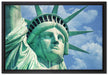 Majestätische Freiheitsstatue auf Leinwandbild gerahmt Größe 60x40