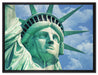 Majestätische Freiheitsstatue auf Leinwandbild gerahmt Größe 80x60