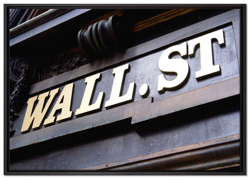 Wall Street in New York auf Leinwandbild gerahmt Größe 100x70