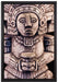 kleine Maya Skulptur auf Leinwandbild gerahmt Größe 60x40