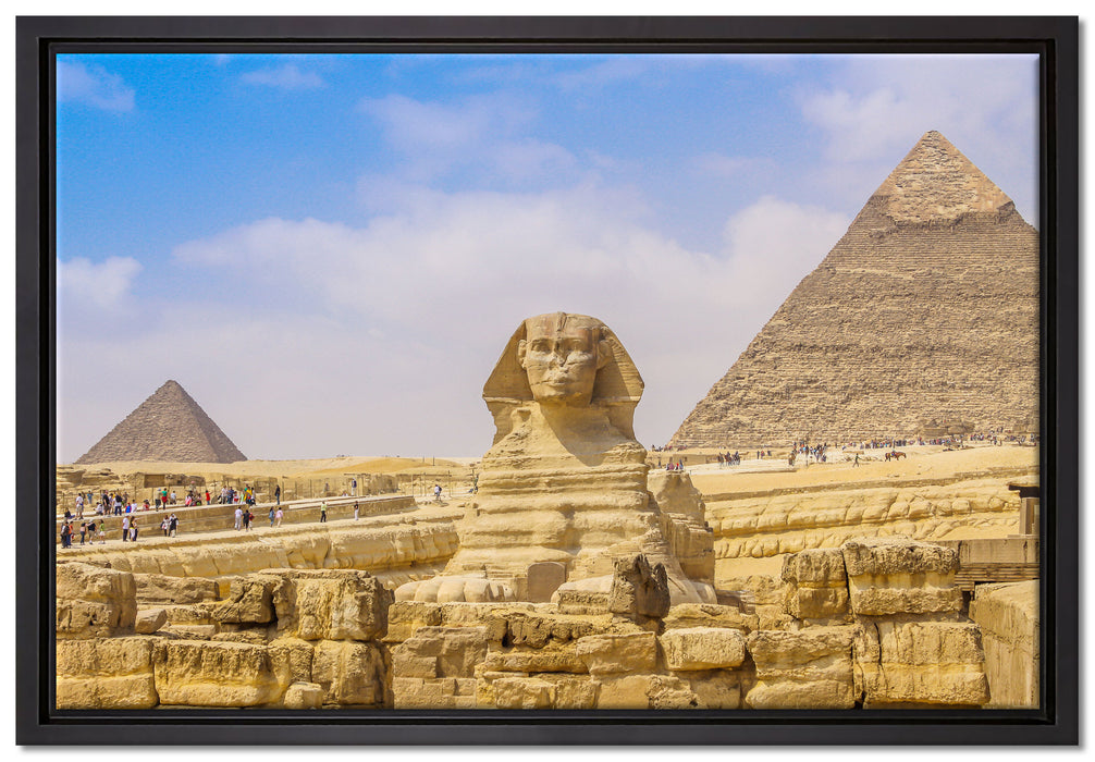 Große Sphinx von Gizeh auf Leinwandbild gerahmt Größe 60x40