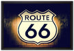 Modernes Route 66 Schild auf Leinwandbild gerahmt Größe 60x40
