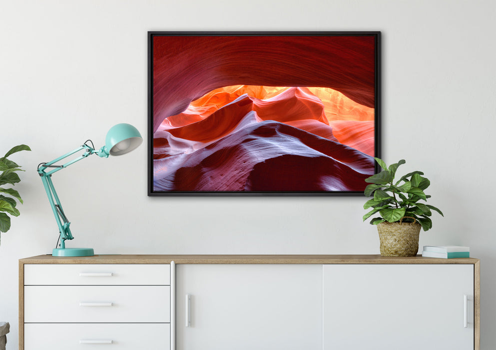 Antelope Canyon Arizona auf Leinwandbild gerahmt verschiedene Größen im Wohnzimmer