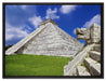 Schöner Maya Tempel in Mexiko auf Leinwandbild gerahmt Größe 80x60