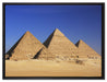 Pyramiden von Gizeh auf Leinwandbild gerahmt Größe 80x60