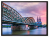 Hohenzollernbrücke in Köln auf Leinwandbild gerahmt Größe 80x60