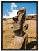 Moai Statue auf den Osterinseln auf Leinwandbild gerahmt Größe 80x60