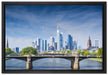 Skyline von Frankfurt am Main auf Leinwandbild gerahmt Größe 60x40