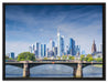 Skyline von Frankfurt am Main auf Leinwandbild gerahmt Größe 80x60