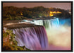 Majestätische Niagara Fälle auf Leinwandbild gerahmt Größe 100x70
