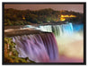 Majestätische Niagara Fälle auf Leinwandbild gerahmt Größe 80x60