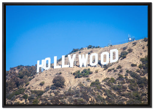 Hollywood Wahrzeichen auf Leinwandbild gerahmt Größe 100x70