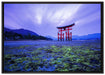Torii in Hiroshima Japan auf Leinwandbild gerahmt Größe 100x70