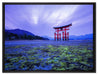 Torii in Hiroshima Japan auf Leinwandbild gerahmt Größe 80x60