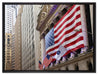 Amerikanische Flagge in New York auf Leinwandbild gerahmt Größe 80x60
