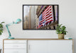 Amerikanische Flagge in New York auf Leinwandbild gerahmt verschiedene Größen im Wohnzimmer