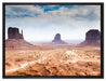 Monument Valley auf Leinwandbild gerahmt Größe 80x60