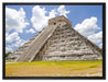 Maya Pyramide in Mexico auf Leinwandbild gerahmt Größe 80x60