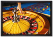 Roulette Tisch in Las Vegas auf Leinwandbild gerahmt Größe 60x40