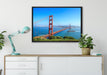 Golden Gate Bridge auf Leinwandbild gerahmt verschiedene Größen im Wohnzimmer