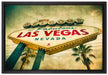 Las Vegas Ortsschild auf Leinwandbild gerahmt Größe 60x40