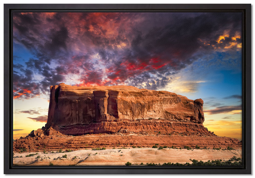Monument Valley auf Leinwandbild gerahmt Größe 60x40