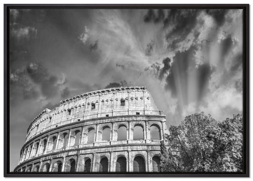 klassisches Colloseum in Rom auf Leinwandbild gerahmt Größe 100x70
