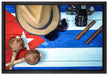 Kuba Stillleben auf Leinwandbild gerahmt Größe 60x40