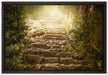 Schöne alte Steintreppe auf Leinwandbild gerahmt Größe 60x40