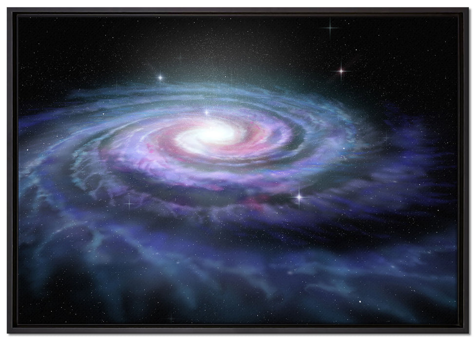 Sternenwirbel Galaxie auf Leinwandbild gerahmt Größe 100x70