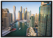 Dubai Metropole auf Leinwandbild gerahmt Größe 100x70