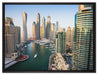 Dubai Metropole auf Leinwandbild gerahmt Größe 80x60