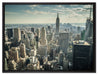 New York bei Tag auf Leinwandbild gerahmt Größe 80x60