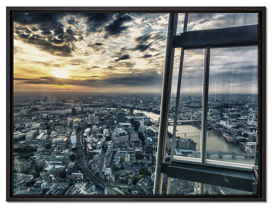 wunderschöner Blick über New York auf Leinwandbild gerahmt Größe 80x60