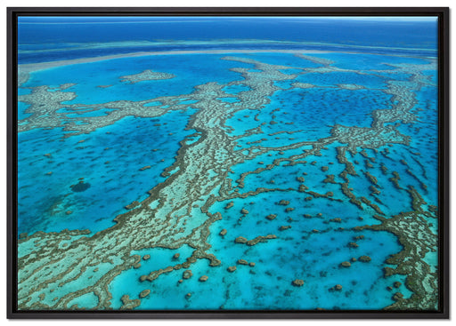 Wunderschöne Ozean Riffe auf Leinwandbild gerahmt Größe 100x70
