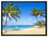 Wunderschöner Strand mit Palmen auf Leinwandbild gerahmt Größe 80x60