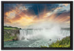 Niagarafälle bei Sonnenuntergang auf Leinwandbild gerahmt Größe 60x40