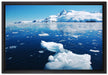 Eisbrocken im Meer auf Leinwandbild gerahmt Größe 60x40