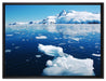 Eisbrocken im Meer auf Leinwandbild gerahmt Größe 80x60