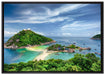 Inselstadt im Pazifik auf Leinwandbild gerahmt Größe 100x70