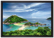 Inselstadt im Pazifik auf Leinwandbild gerahmt Größe 60x40