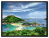 Inselstadt im Pazifik auf Leinwandbild gerahmt Größe 80x60