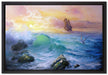 Sturm überm Meer Kunst auf Leinwandbild gerahmt Größe 60x40