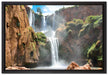 Spektakulärer Wasserfall auf Leinwandbild gerahmt Größe 60x40