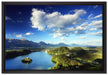 Atemberaubende Seen Landschaft auf Leinwandbild gerahmt Größe 60x40