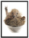 Igel in einer Schüssel Peace auf Leinwandbild gerahmt Größe 80x60